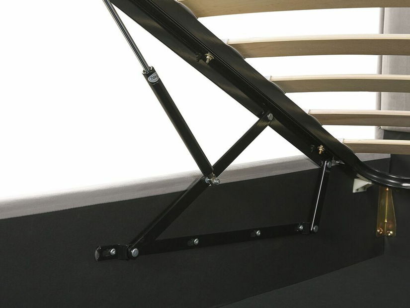 Manželská postel 180x200 cm Sanaza (světlošedá) (s úložným prostorem)