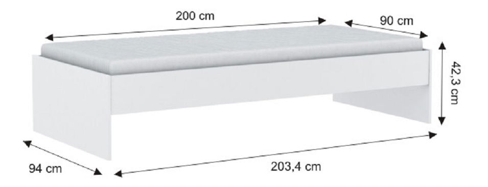 Sestava do dětského pokoje Trinny (bílá + šedohnědá)