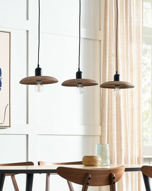 Závěsné svítidlo Maneera (tmavé dřevo)