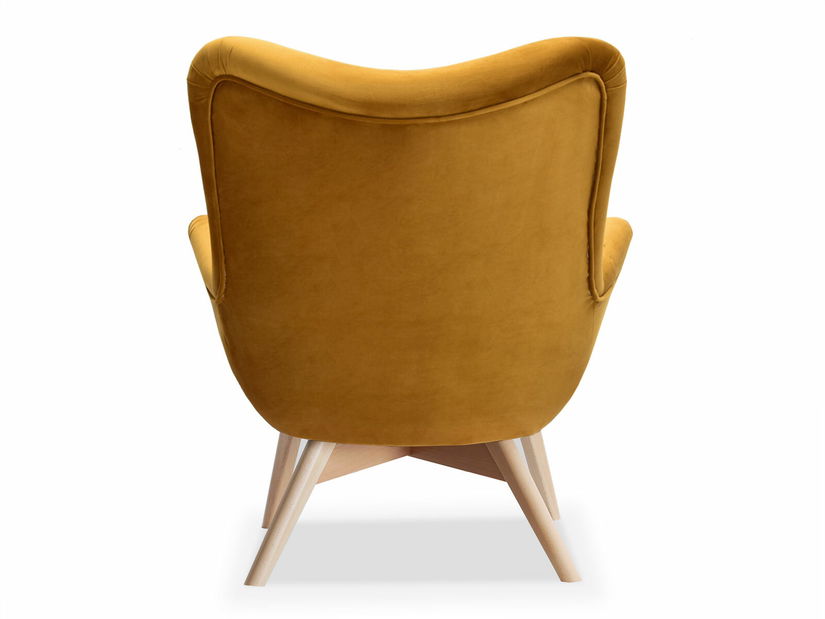 Designové křeslo Florentino (medová + ořech)