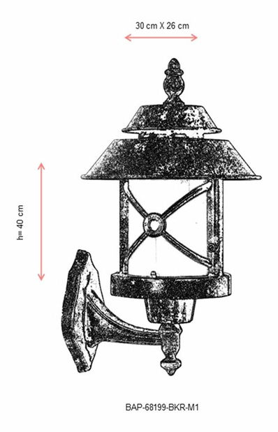 Venkovní nástěnné svítidlo Bushra (hnědá)
