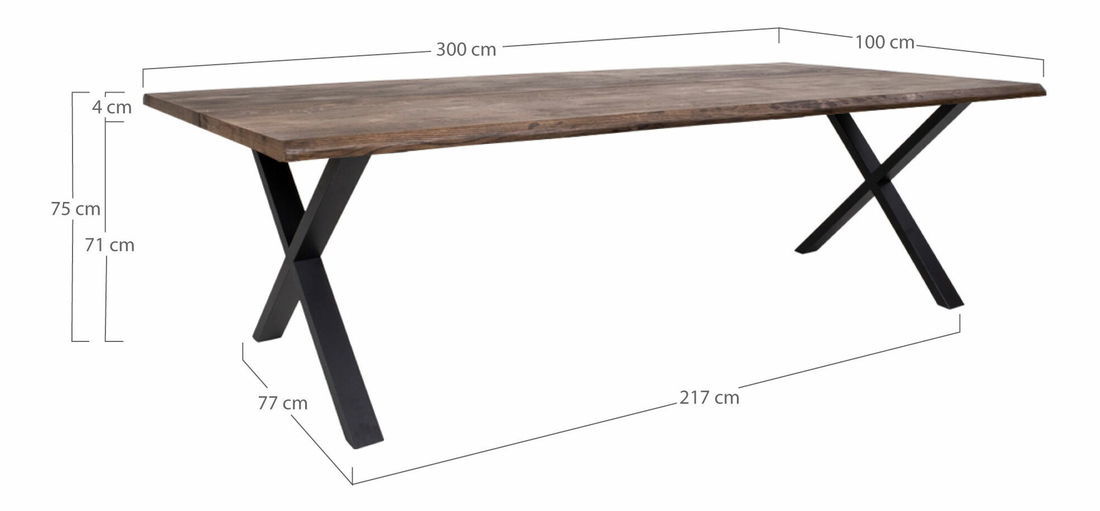 Jídelní stůl Tvameria 11 (tmavě hnědá)