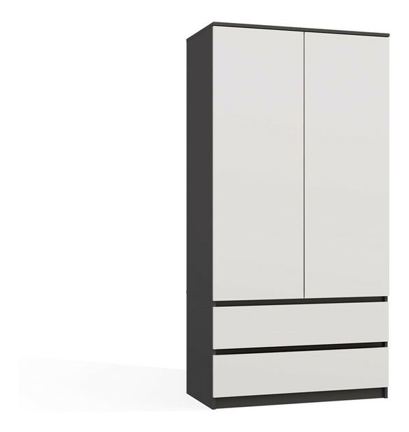 Šatní skříň Musecalo 1 (antracit + bílá)