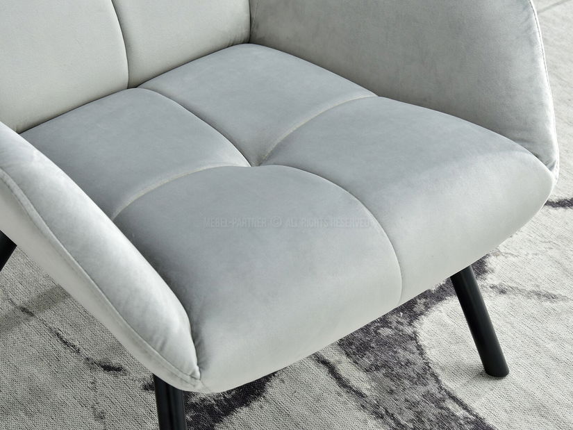 Designové křeslo Norweien (šedá + zlatá)