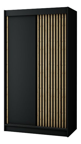 Šatní skříň 120 cm Ladonna (černá matná)