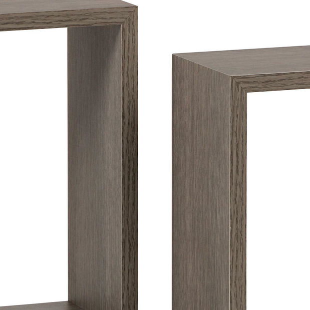 Set 3 nástěnných polic Pentiassona (dub sonoma tmavý)