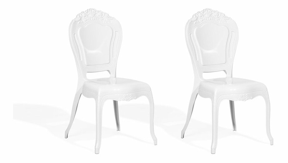 Set 2ks. jídelních židlí Vitton (bílá)