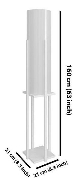 Stojanová lampa s policí Derotessa 1 (bílá)