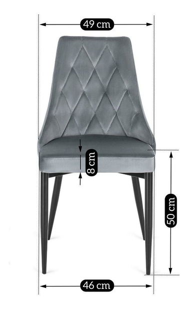 Jídelní židle Catedral (šedá)