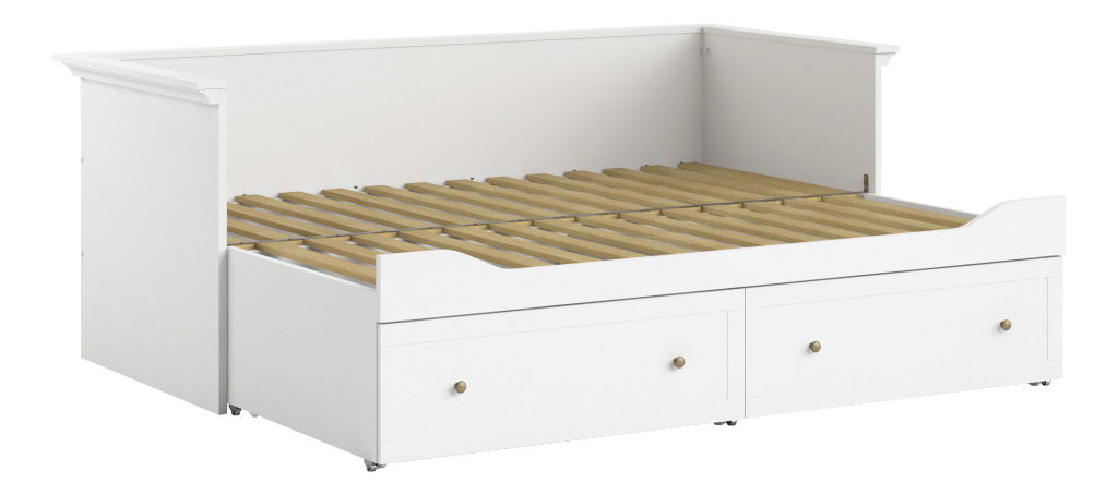 Postel s přistýlkou 160 cm Phung (šedá)