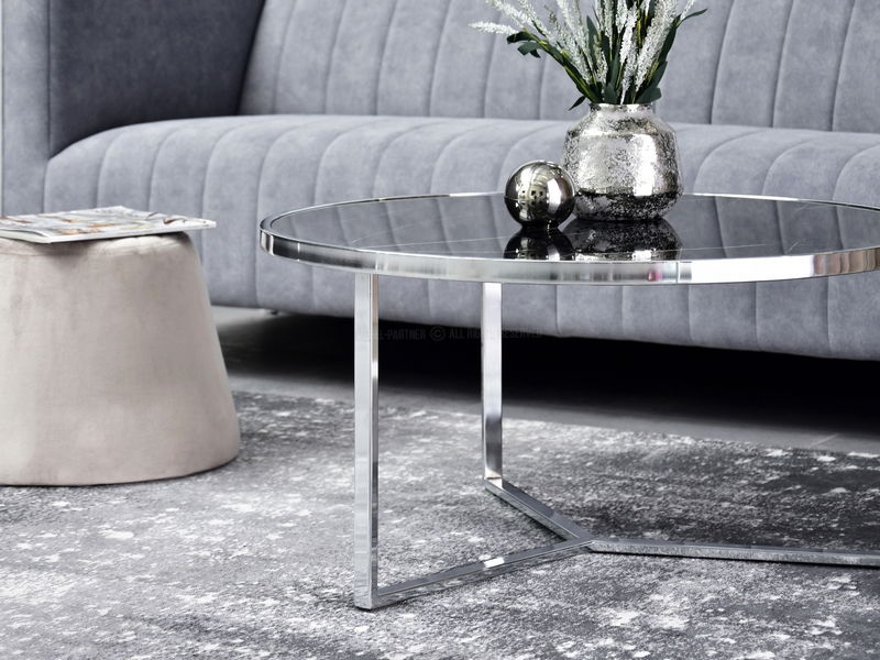 Konferenční stolek Natol (černá + chromová)