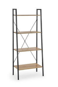 Regál Neda (přírodní dřevo + černá)