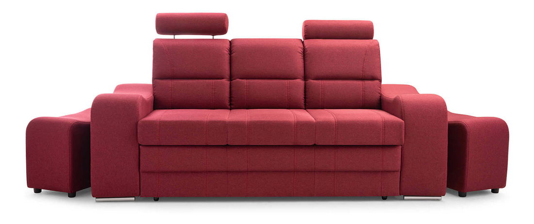 Pohovka Wendell (červená) (s taburetkami)