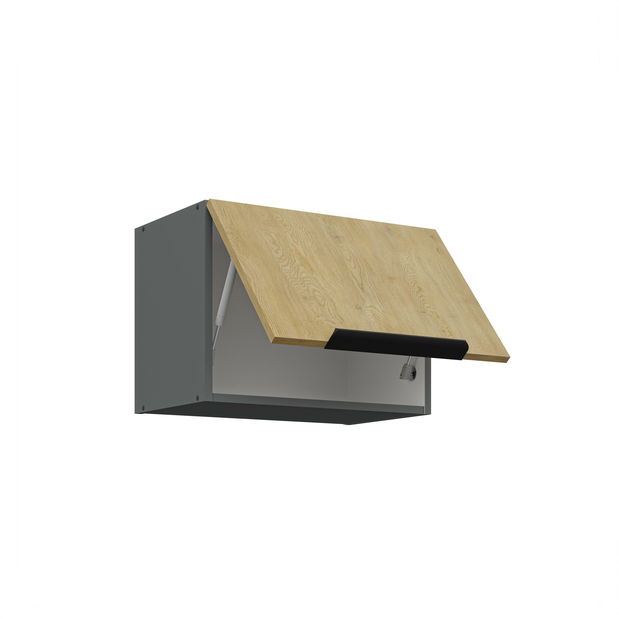 Horní kuchyňská skříňka Carminia 50 GU-36 1F (dub cremona + antracit)