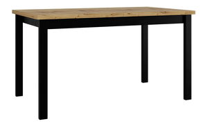 Rozkládací jídelní stůl Deasal 80 x 140 180 II (dub artisan + černá) (pro 4-8 osob)