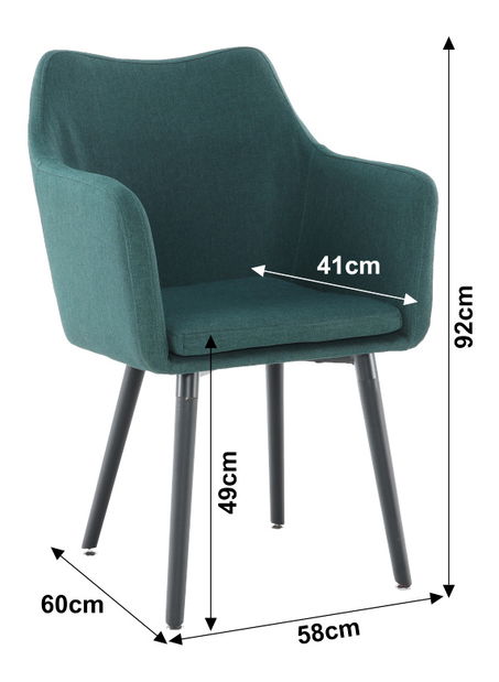 Jídelní židle Dabir (smaragdová)