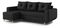  Rohová sedací souprava Eugenie (L) (černá)