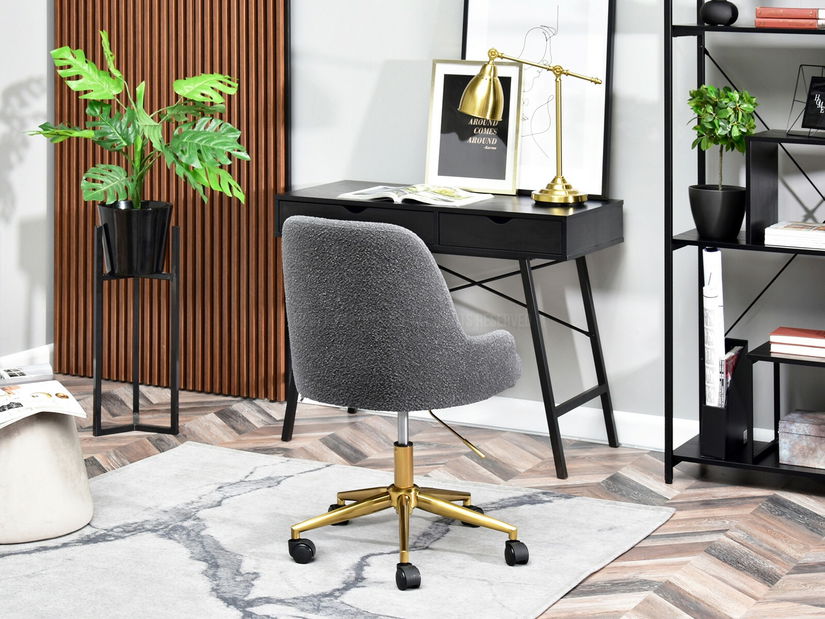 Relaxační křeslo Mio M (šedá + zlatá)