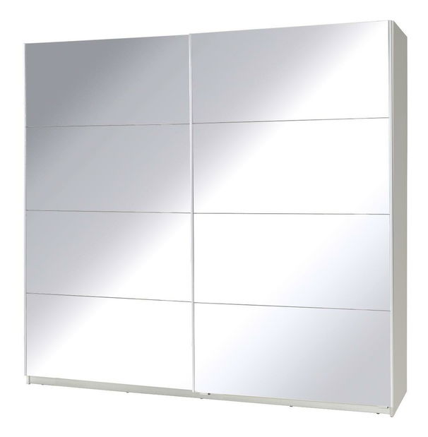 Šatní skříň s posuvnými dveřmi Twistral 1 (bílá) (se zrcadlem)