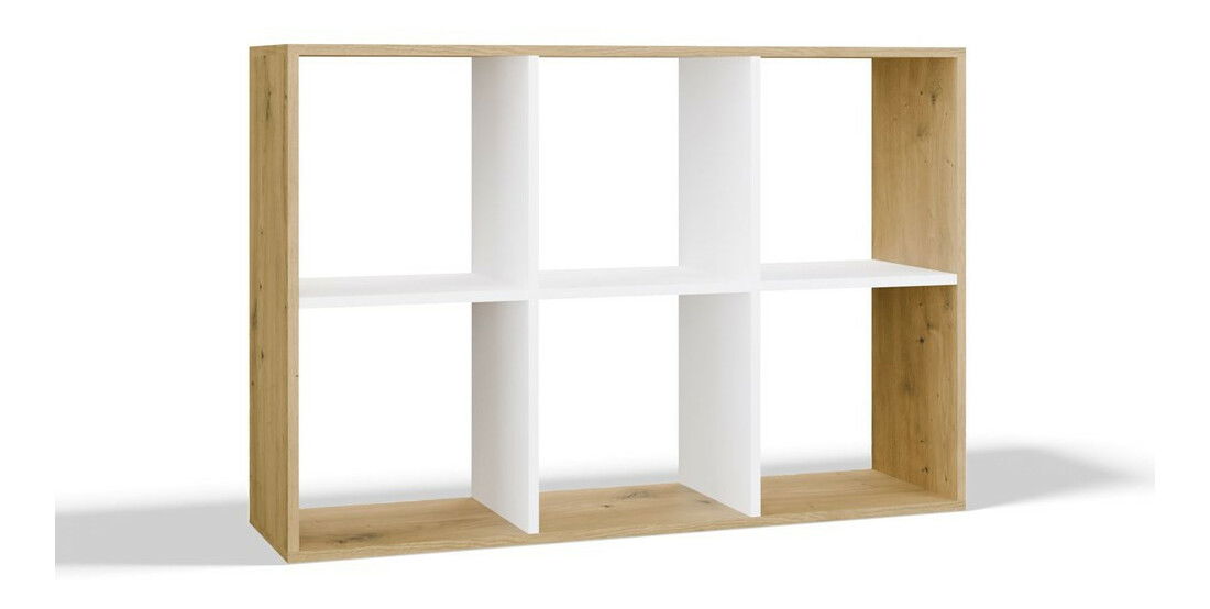 Regál Metros 3 (dub artisan + bílá)