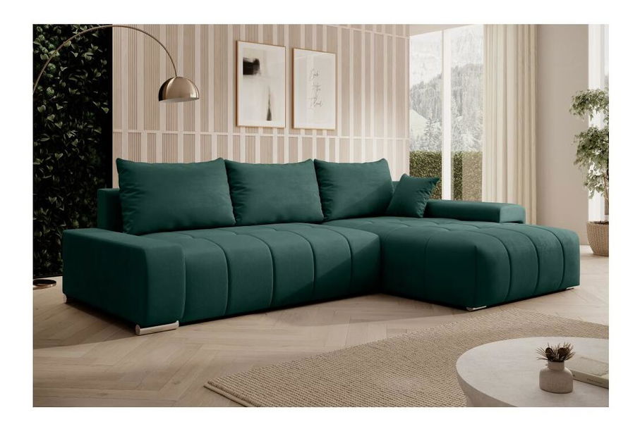 Rohová sedací souprava Vesuv (smaragdová)