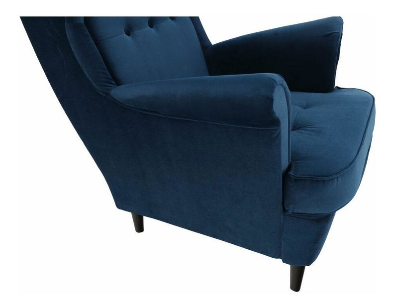 Křeslo ušák Repetidas (modrá + ořech)