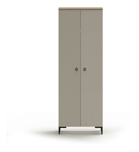 Šatní skříň Demandaron 3 (taupe + dub silverjack)