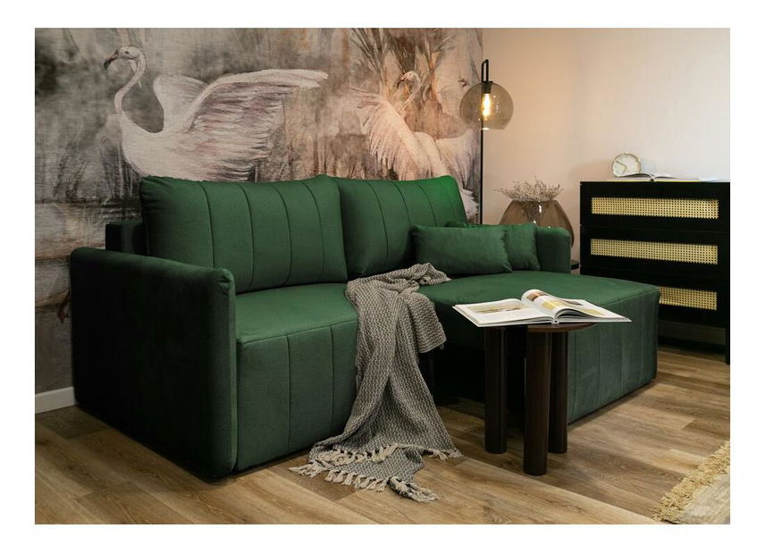 Pohovka Perkley (tmavě zelená + černá)