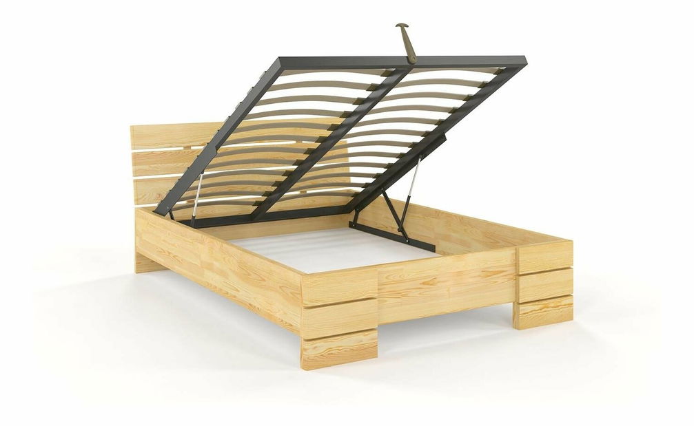 Manželská postel 180 cm Naturlig Lorenskog High BC (borovice)