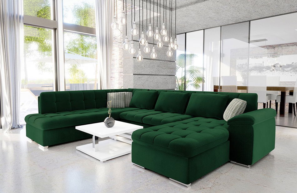 Rohová pohovka Talina s funkcí spaní (Pravá U) (Kronos 019 + Kronos 019 + Senegal 823)