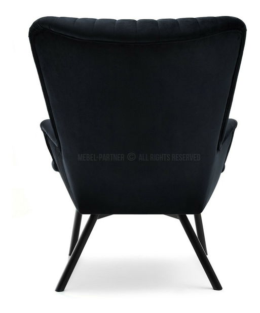 Designové křeslo Lanzaris (černá + zlatá)