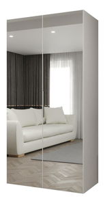 Šatní skříň 100 cm Mirabella 3 (bílá + kašmír)