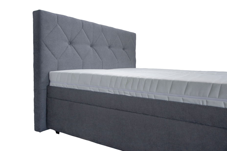 Manželská postel 180 cm Blanár Gela (tmavošedá) (s roštem a matrací Nelly Plus)