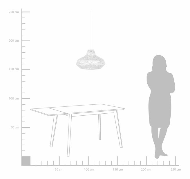 Závěsná lampa Gaeta (bílá)