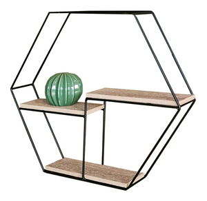 Nástěnná police Principales (dub + černá matná)