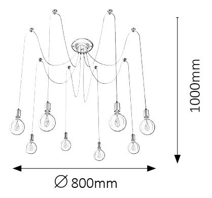 Závěsné svítidlo Caspar 2224 (matná černá)