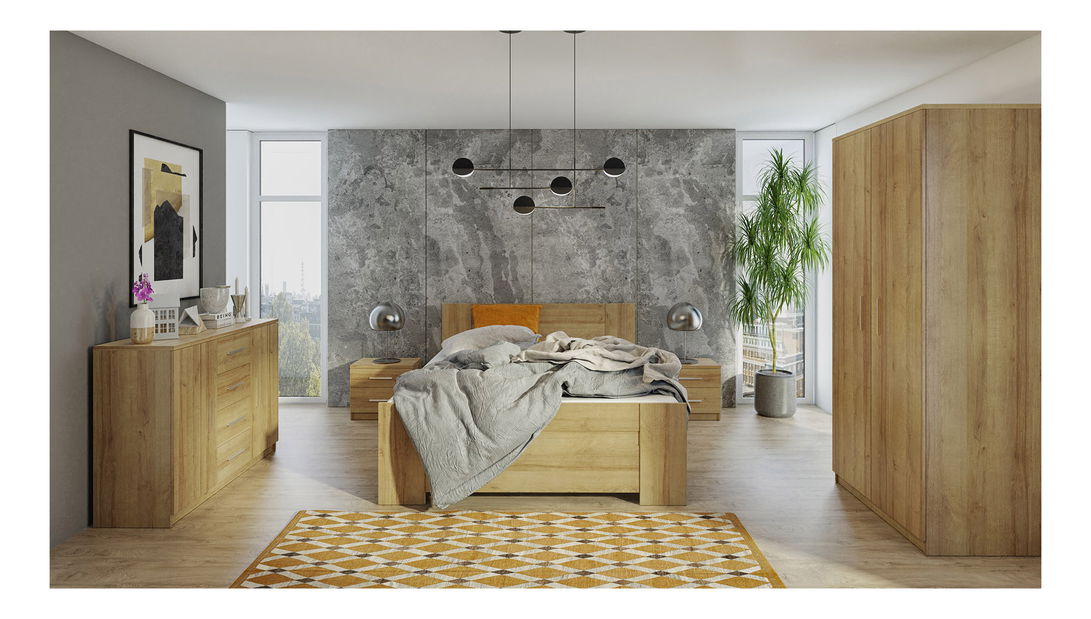 Šatní skříň Bonaparte SZ2D (dub zlatý)