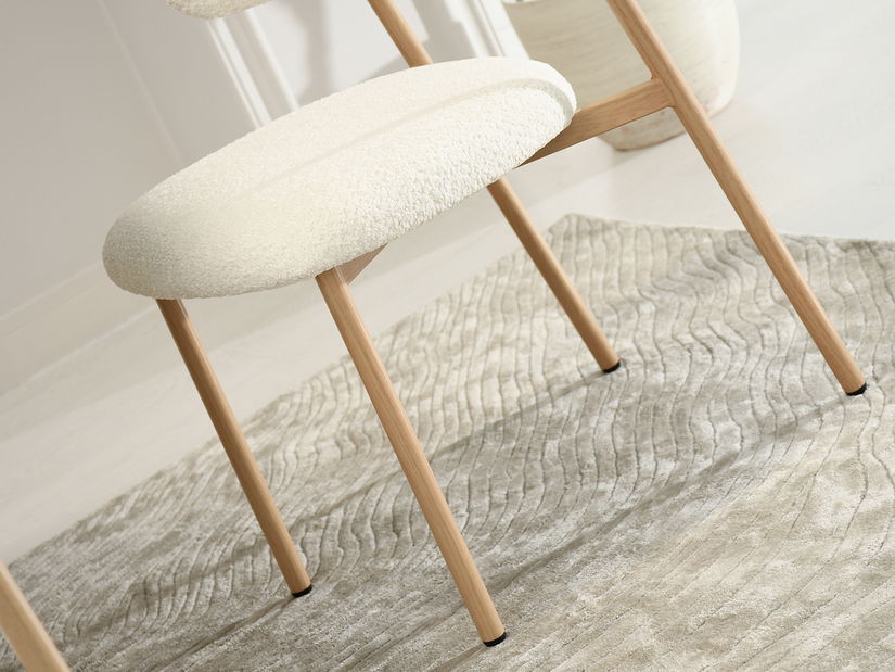 Jídelní židle Iraquies (krémová + dub)