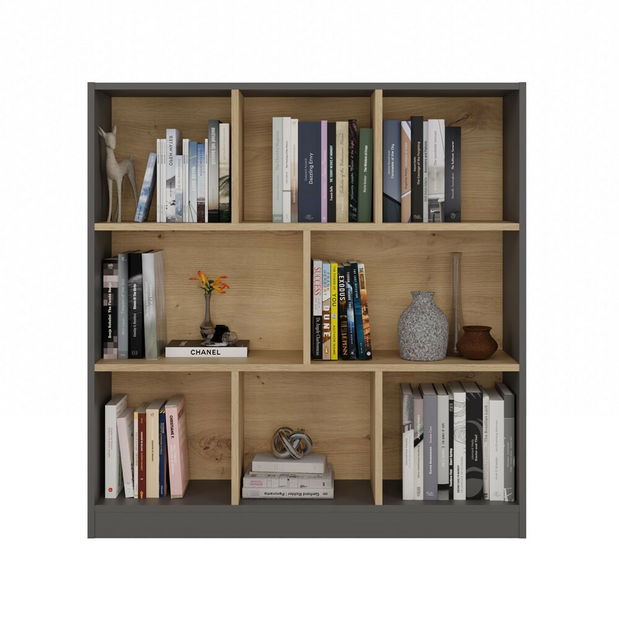 Regál Fragil 2 (antracit + dub artisan)