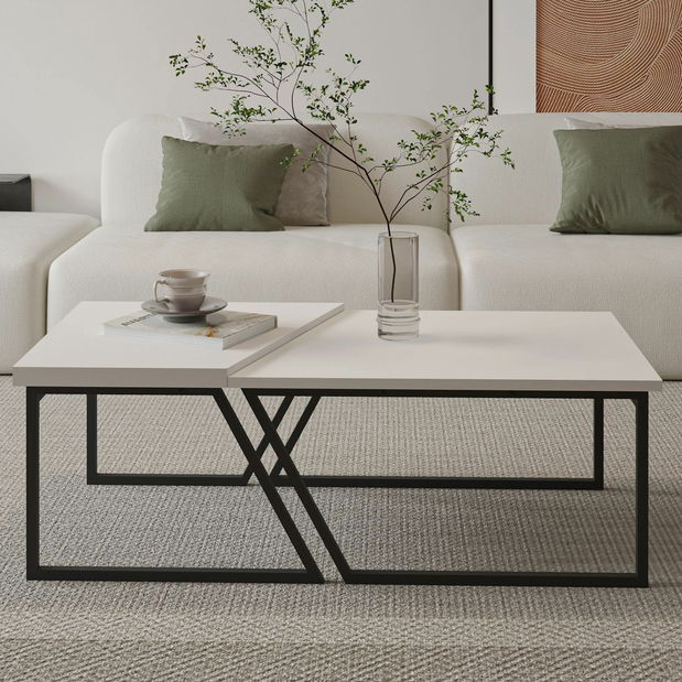 Set konferenčních stolků Veronico (bílá)