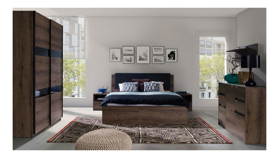 Ložnice Desayuno 1 (dub monastery + lesk černý)