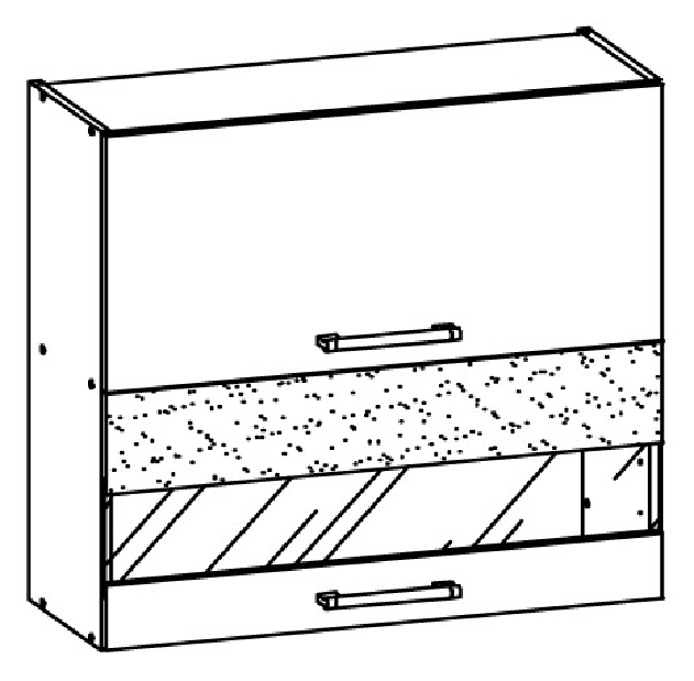 Horní kuchyňská skříňka Modesta MD9 G80W