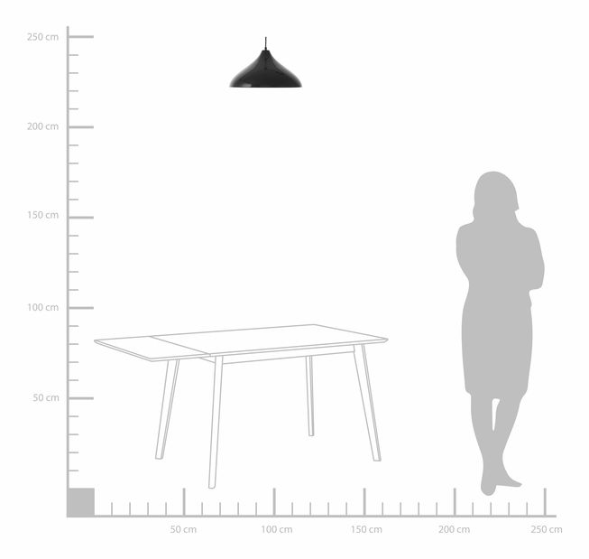 Závěsná lampa Iskandar (černá)