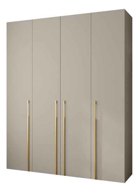 Šatní skříň 200 cm Carmela 40-3 (kašmír + zlatá)