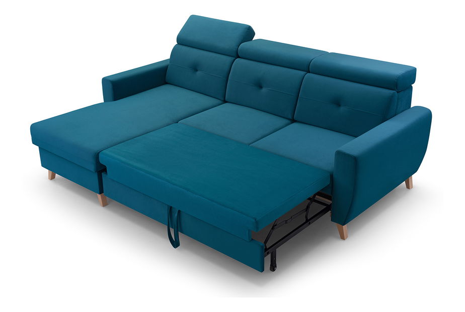 Rohová sedací souprava Sanfew (tmavě šedá) (P)