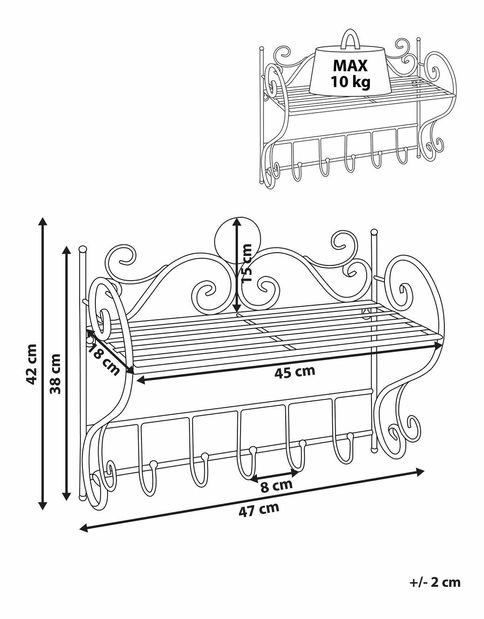 Polička Oralia (bílá)