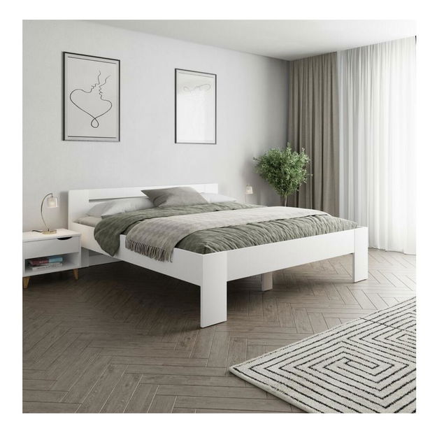 Manželská postel 180x200 cm Boyard (bílá)