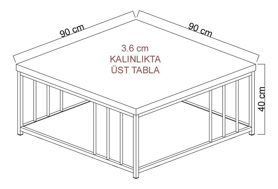 Konferenční stolek Zen (Ořech + Černá)