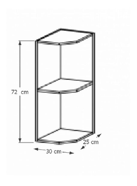 Horní kuchyňská skříňka G25PZ Sillina (sosna andersen)