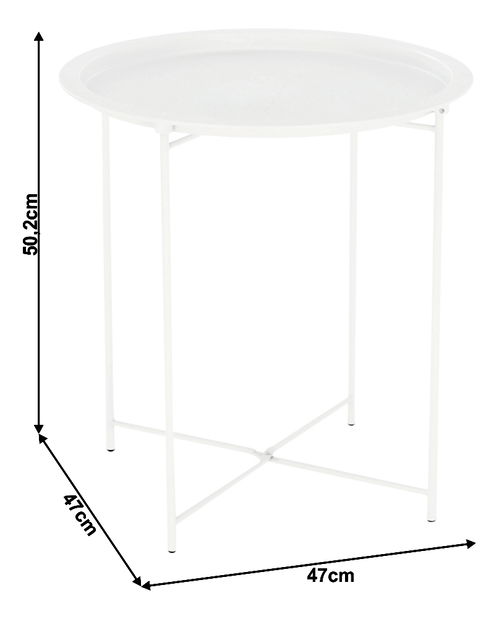 Příruční stolek TReno (bílá)
